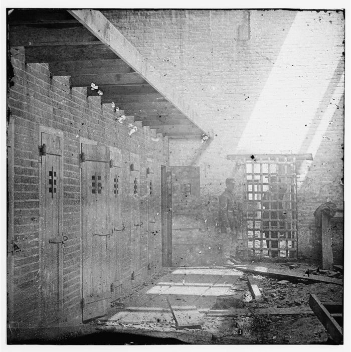 Title: Alexandria, Virginia. Slave pen. Interior view, created between 1861 and 1869.